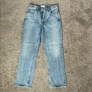 Agolde Blue Straight Leg Jeans Premium Denim